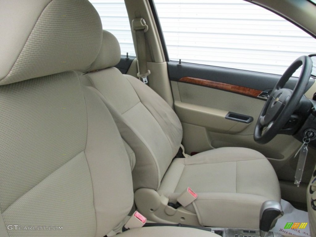 2008 Aveo LS Sedan - Black / Neutral Beige photo #24
