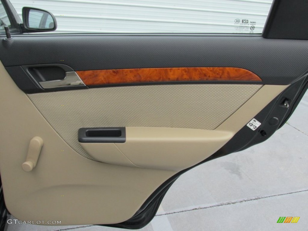 2008 Aveo LS Sedan - Black / Neutral Beige photo #25