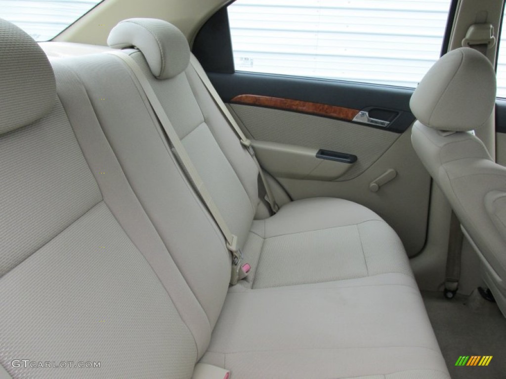 2008 Aveo LS Sedan - Black / Neutral Beige photo #26