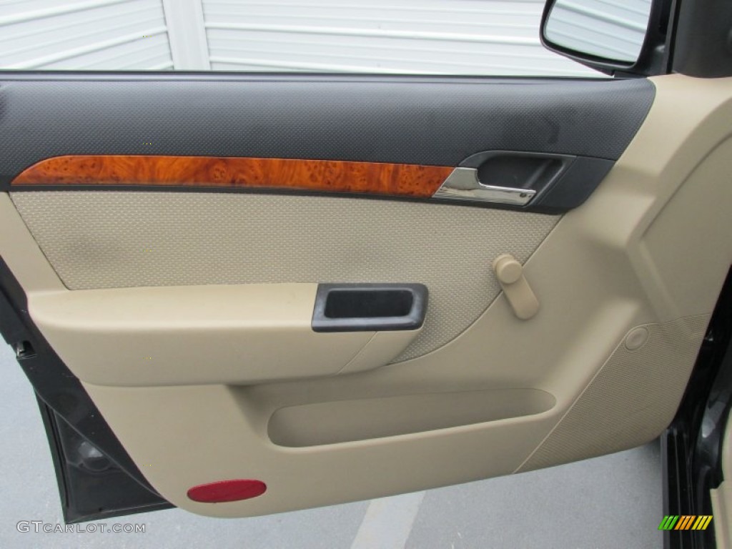 2008 Aveo LS Sedan - Black / Neutral Beige photo #29