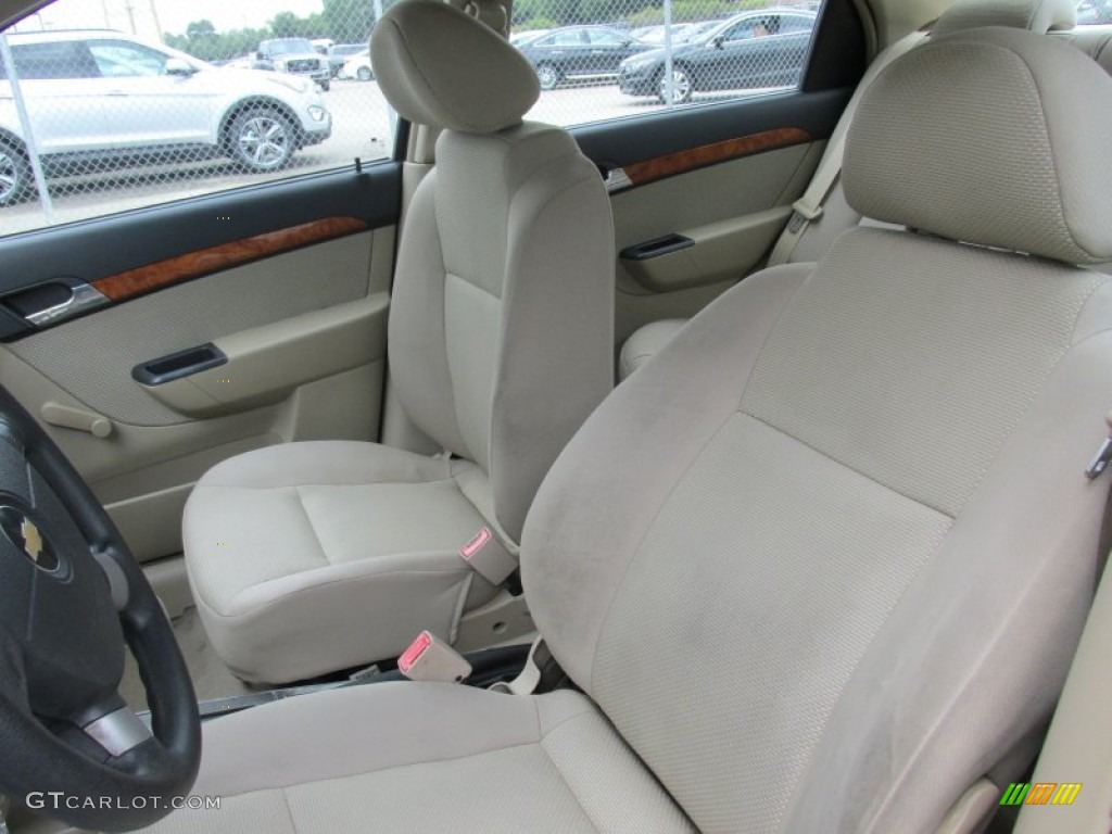 2008 Aveo LS Sedan - Black / Neutral Beige photo #30