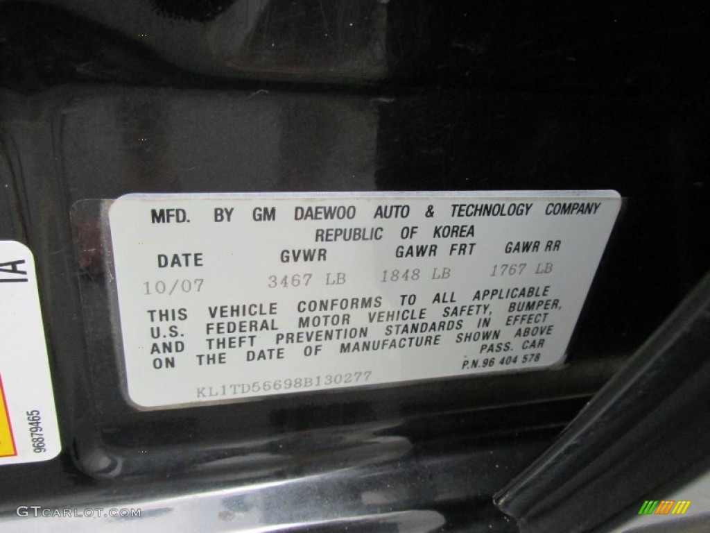 2008 Aveo LS Sedan - Black / Neutral Beige photo #39