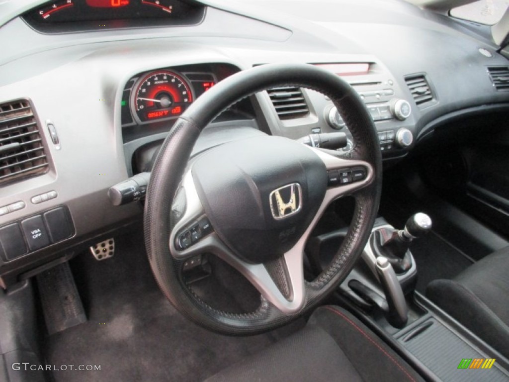 2009 Civic Si Sedan - Redline Orange Pearl / Black photo #9