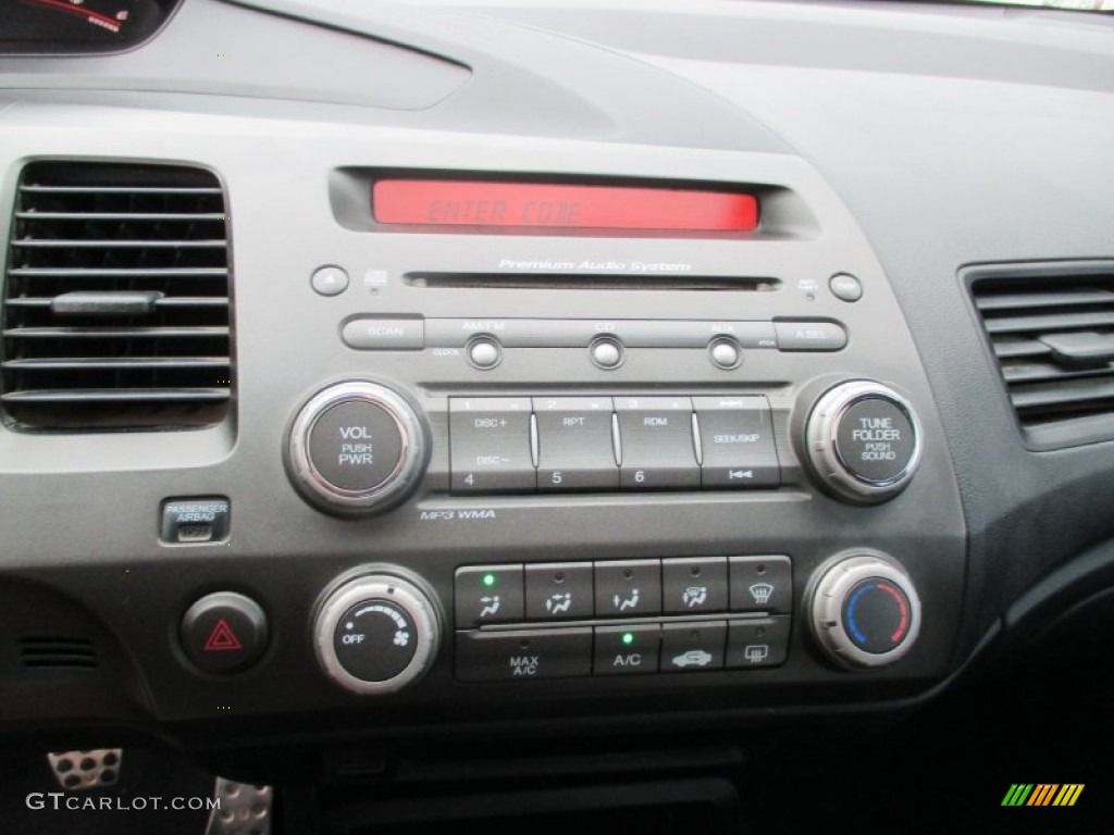 2009 Civic Si Sedan - Redline Orange Pearl / Black photo #11