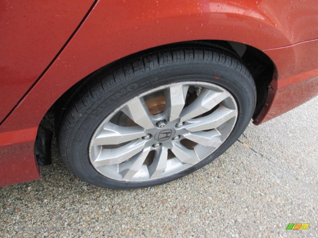 2009 Civic Si Sedan - Redline Orange Pearl / Black photo #15