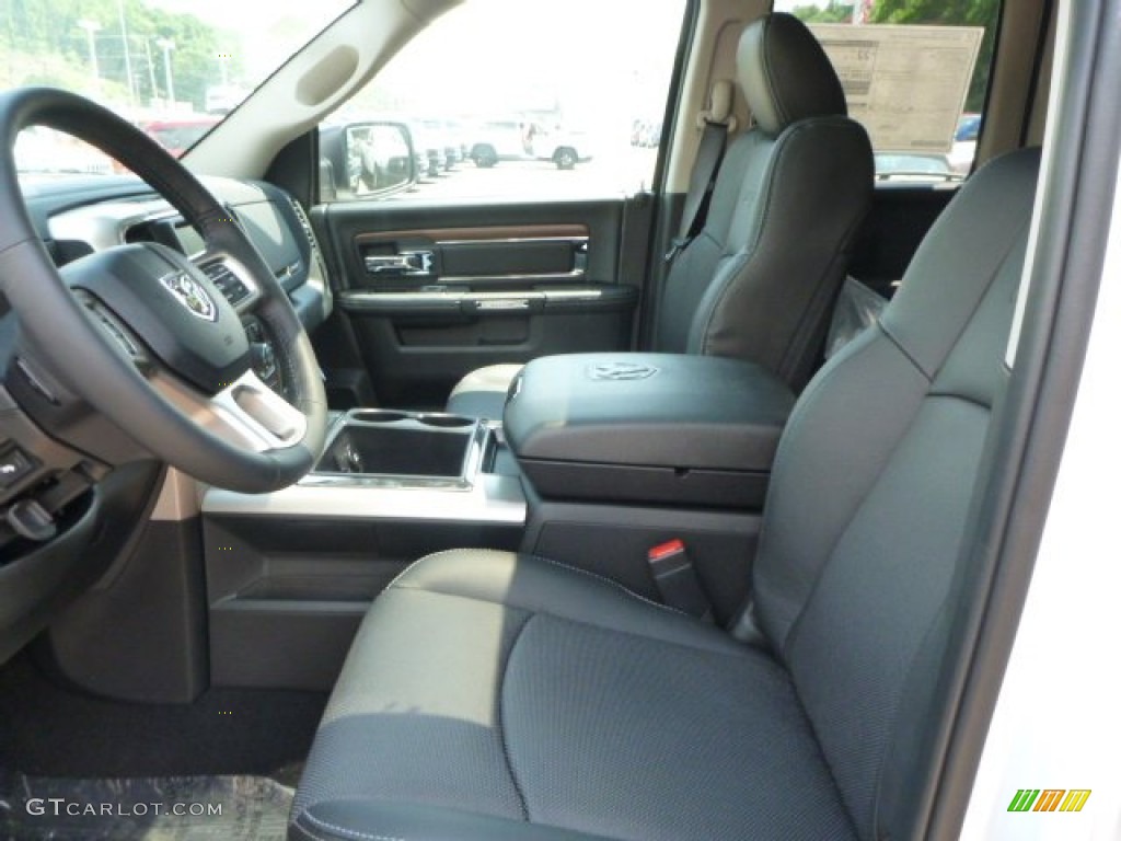 2015 1500 Laramie Quad Cab 4x4 - Bright White / Black photo #11