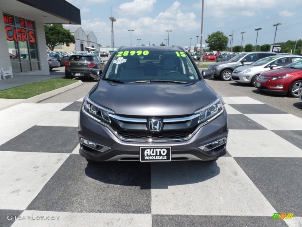2015 CR-V Touring - Modern Steel Metallic / Gray photo #2