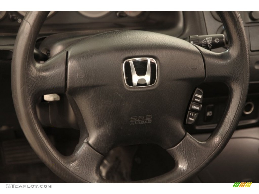 2002 Civic EX Coupe - Titanium Metallic / Beige photo #7