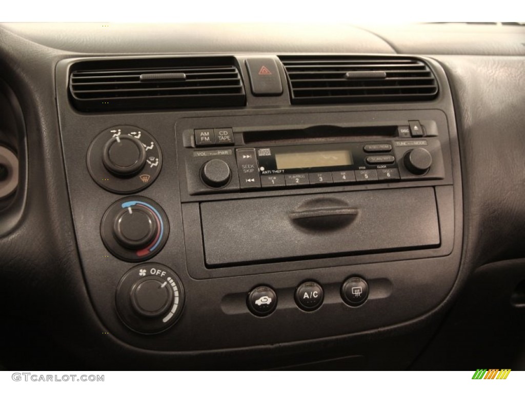 2002 Civic EX Coupe - Titanium Metallic / Beige photo #9