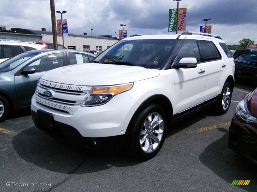 2012 Explorer Limited 4WD - White Platinum Tri-Coat / Charcoal Black/Pecan photo #3