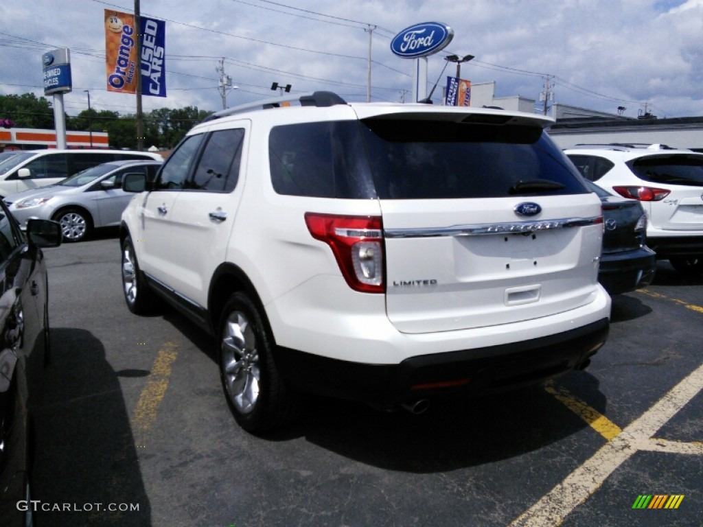 2012 Explorer Limited 4WD - White Platinum Tri-Coat / Charcoal Black/Pecan photo #4