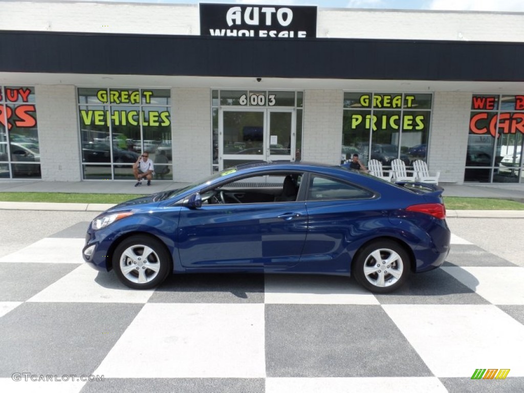 2013 Elantra Coupe GS - Atlantic Blue / Black photo #1