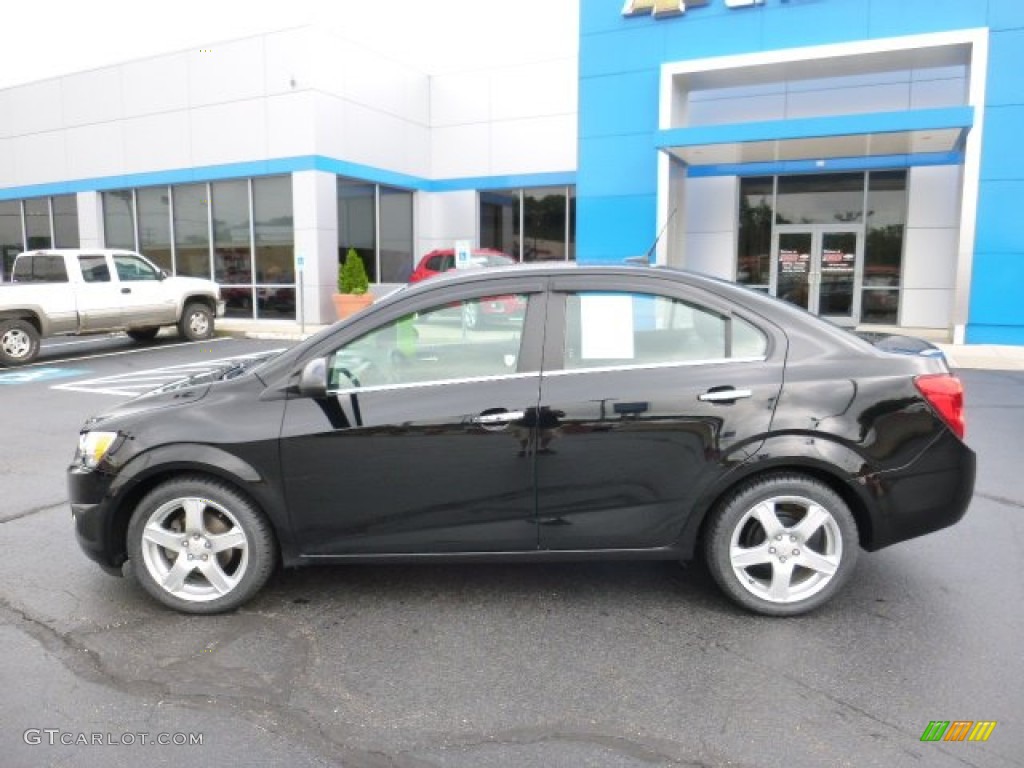 2012 Sonic LTZ Sedan - Black / Jet Black/Dark Titanium photo #2