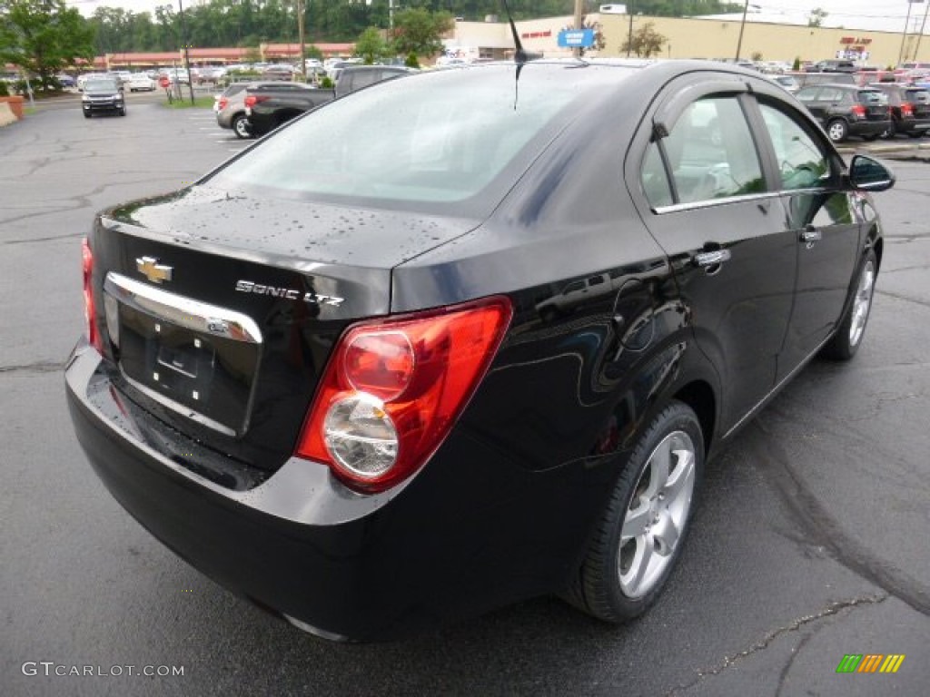 2012 Sonic LTZ Sedan - Black / Jet Black/Dark Titanium photo #5