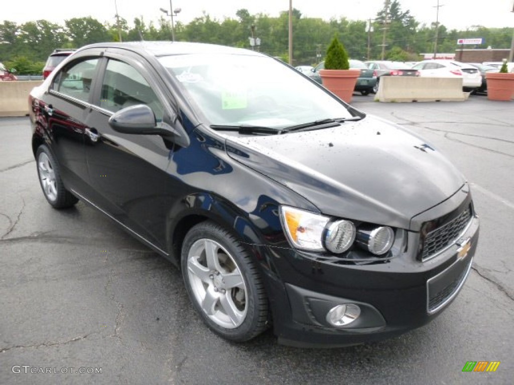 2012 Sonic LTZ Sedan - Black / Jet Black/Dark Titanium photo #7