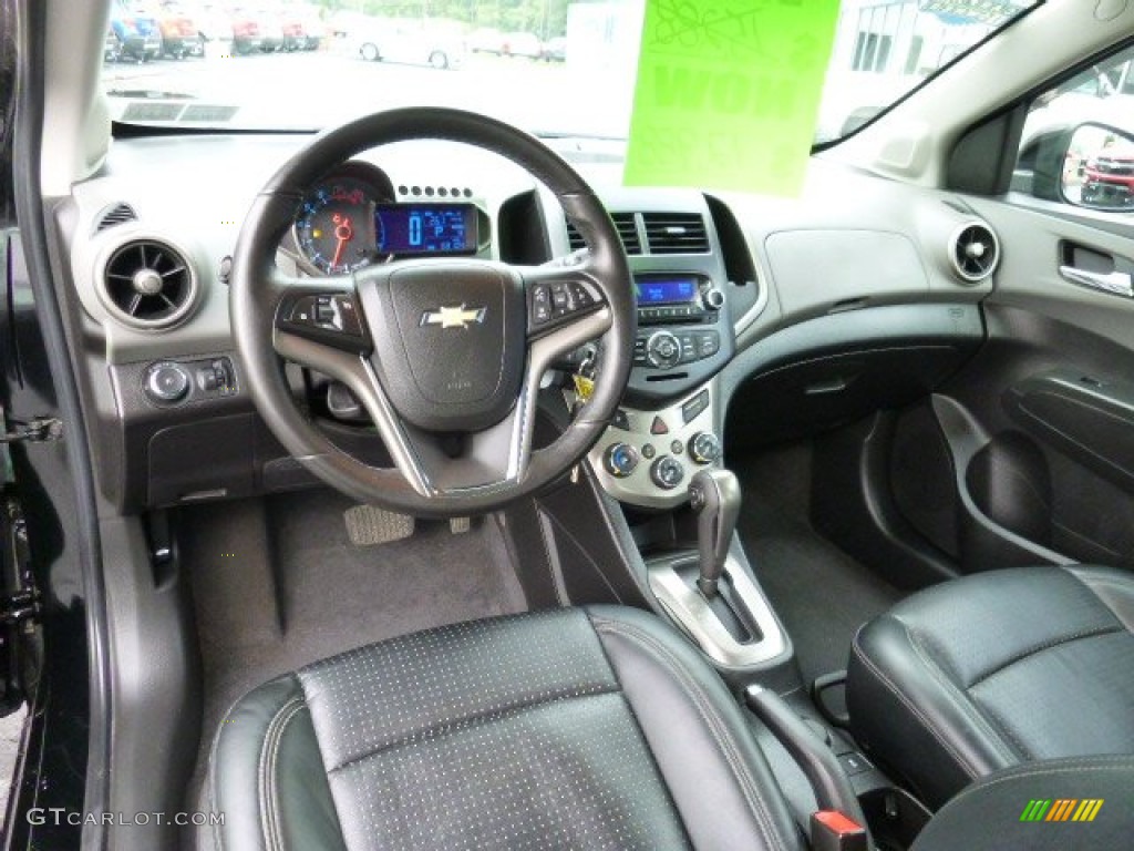 2012 Sonic LTZ Sedan - Black / Jet Black/Dark Titanium photo #16