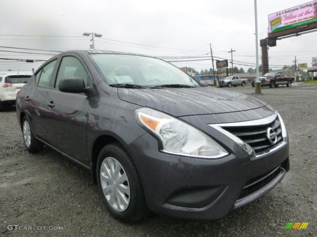 2015 Versa 1.6 S Sedan - Amethyst Gray / Charcoal photo #1