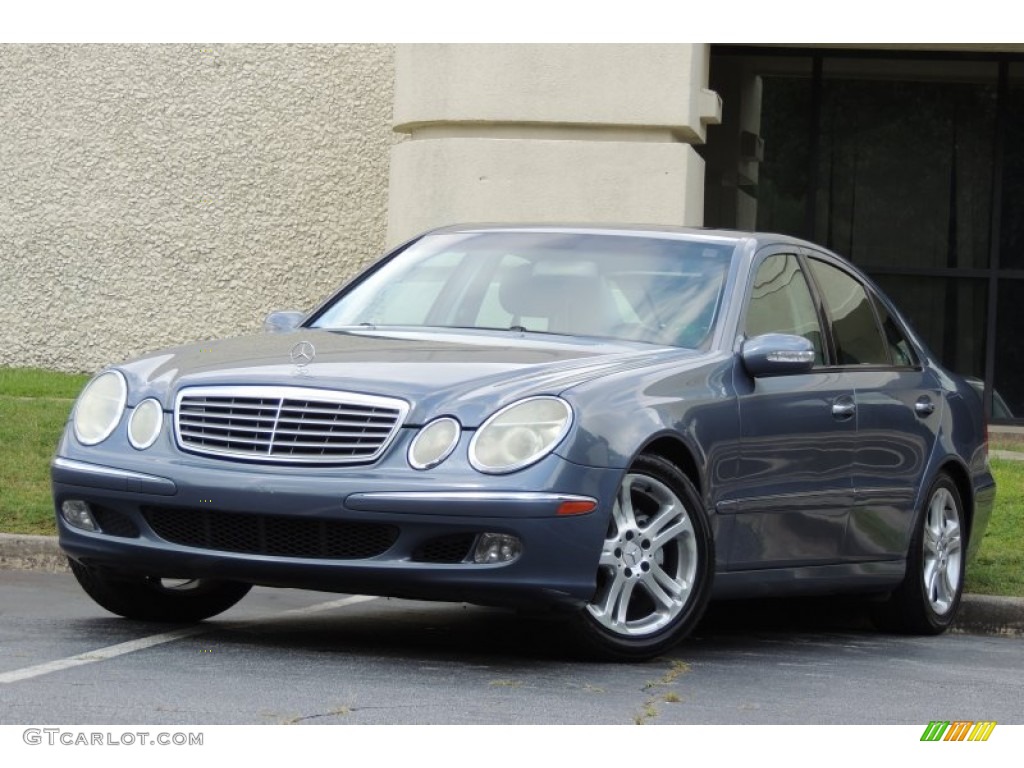 2005 E 500 Sedan - Platinum Blue Metallic / Ash photo #1