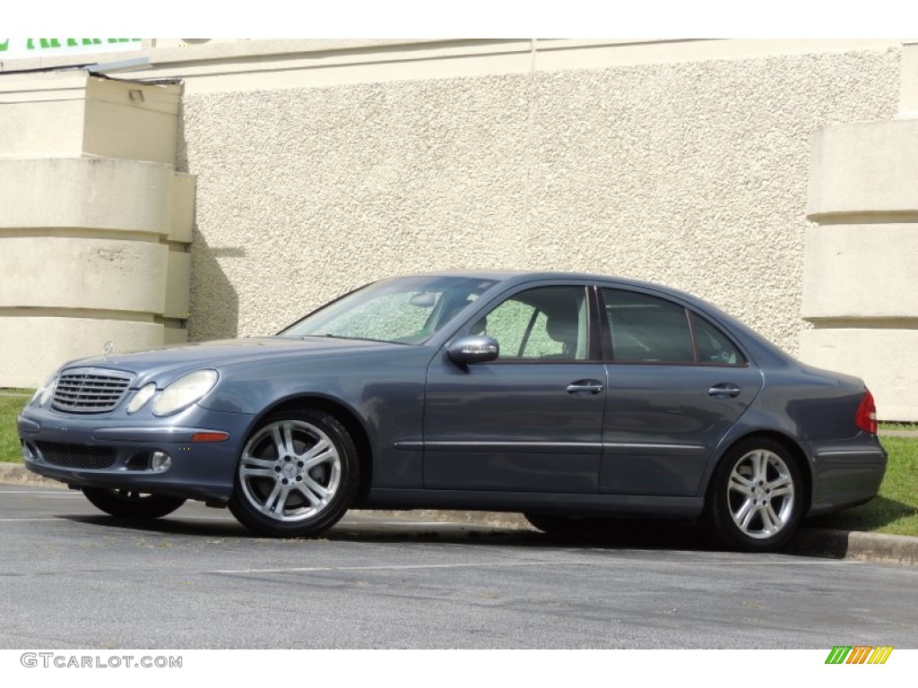 2005 E 500 Sedan - Platinum Blue Metallic / Ash photo #2
