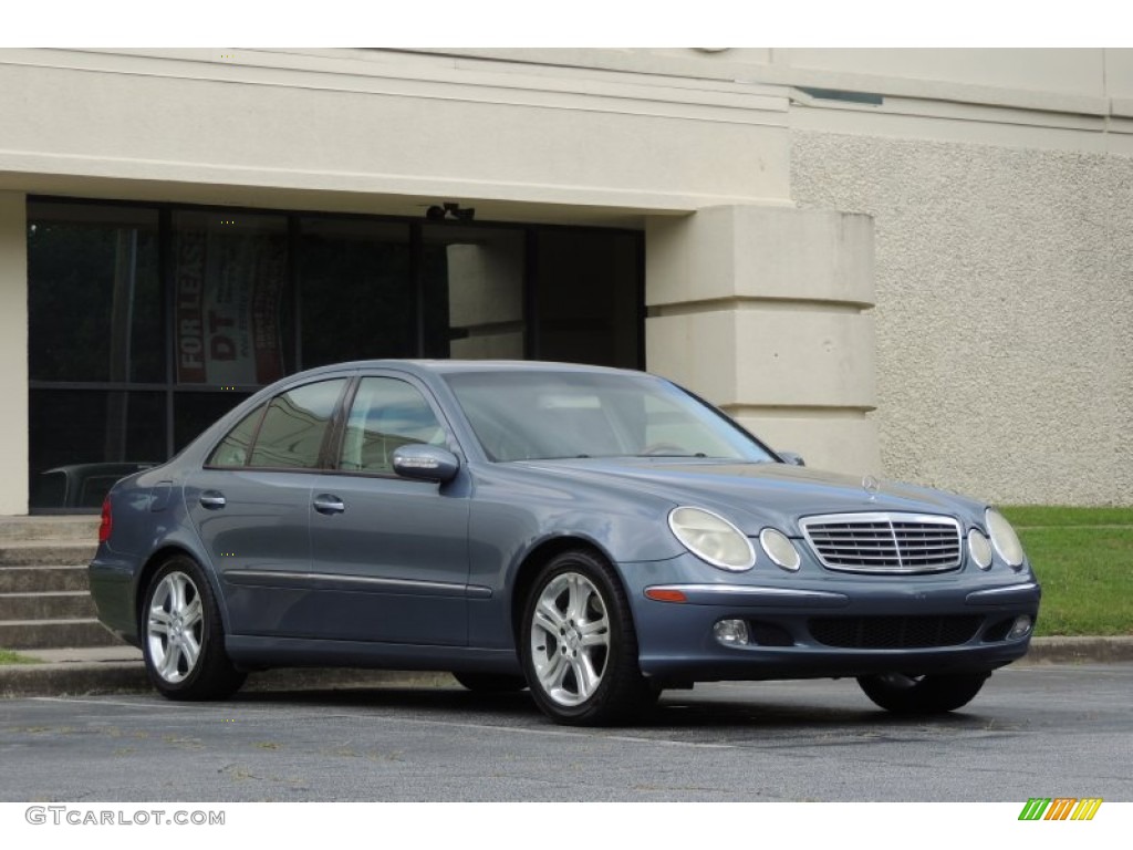 2005 E 500 Sedan - Platinum Blue Metallic / Ash photo #3