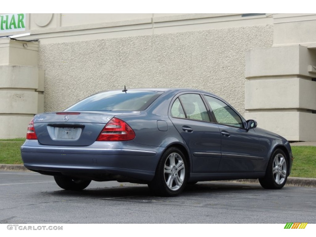 2005 E 500 Sedan - Platinum Blue Metallic / Ash photo #6