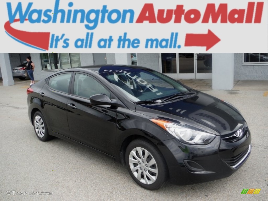 2012 Elantra GLS - Black Diamond / Gray photo #1