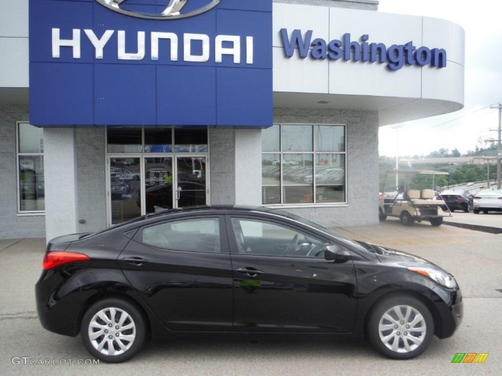 2012 Elantra GLS - Black Diamond / Gray photo #2