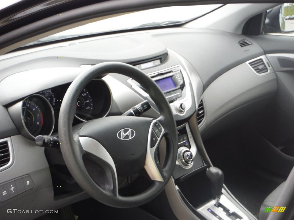 2012 Elantra GLS - Black Diamond / Gray photo #14