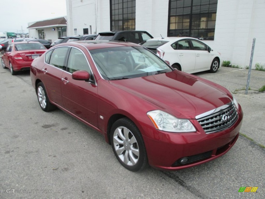 Crimson Roulette Pearl 2007 Infiniti M 35x Sedan Exterior Photo #104936895