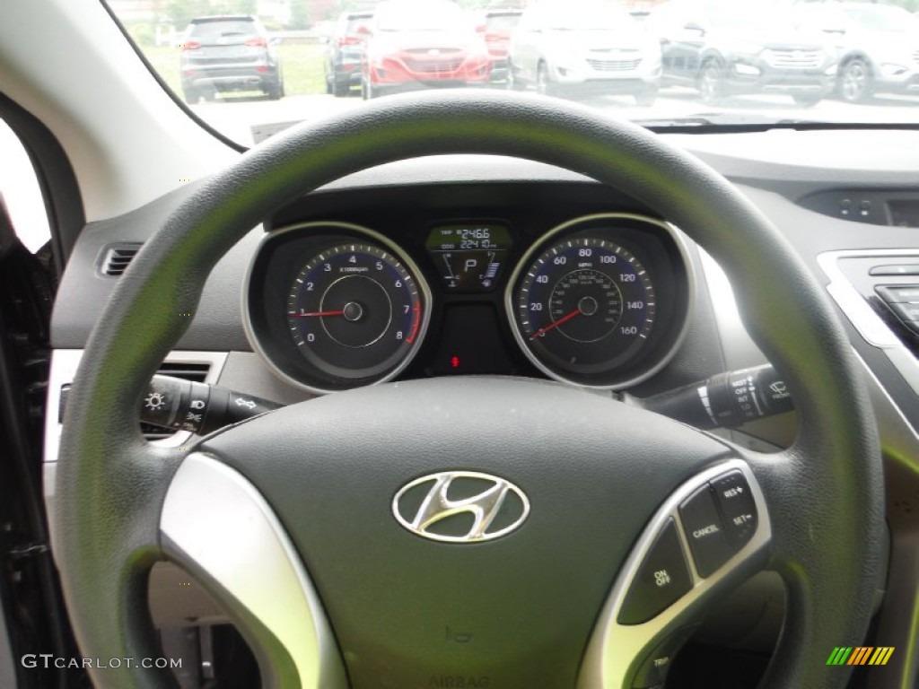 2012 Elantra GLS - Black Diamond / Gray photo #16