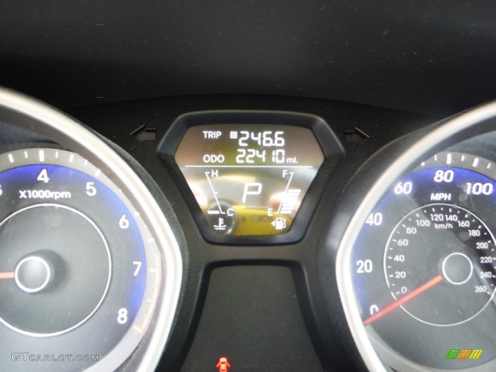 2012 Elantra GLS - Black Diamond / Gray photo #20