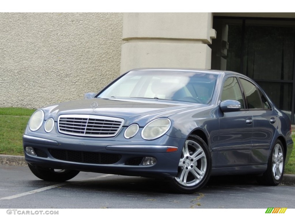 2005 E 500 Sedan - Platinum Blue Metallic / Ash photo #33