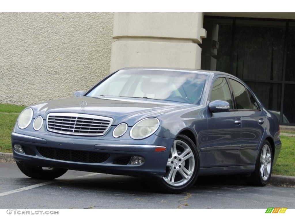 2005 E 500 Sedan - Platinum Blue Metallic / Ash photo #34