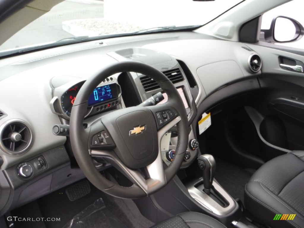 Jet Black/Dark Titanium Interior 2015 Chevrolet Sonic LTZ Sedan Photo #104937864