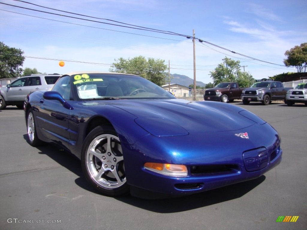 2004 Corvette Convertible - LeMans Blue Metallic / Shale photo #1