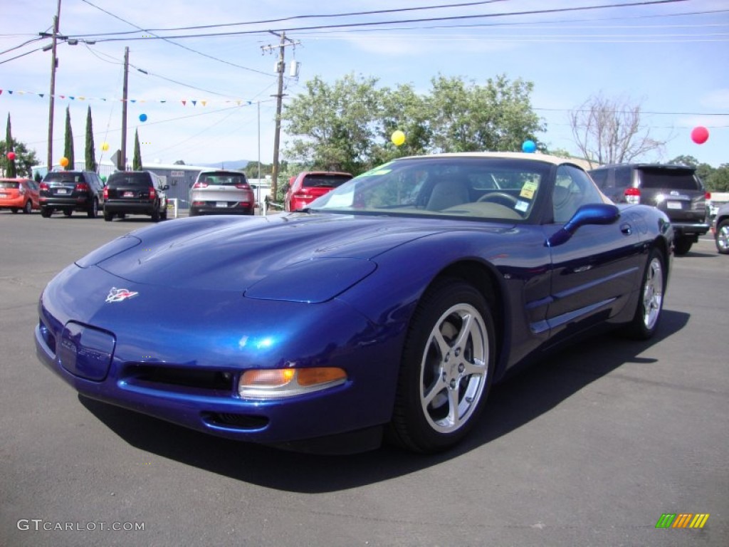 2004 Corvette Convertible - LeMans Blue Metallic / Shale photo #3