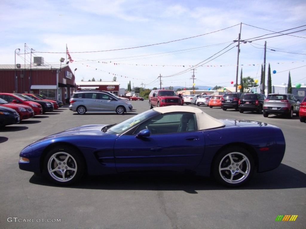 2004 Corvette Convertible - LeMans Blue Metallic / Shale photo #4