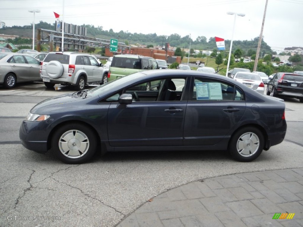 2008 Civic Hybrid Sedan - Magnetic Pearl / Blue photo #6