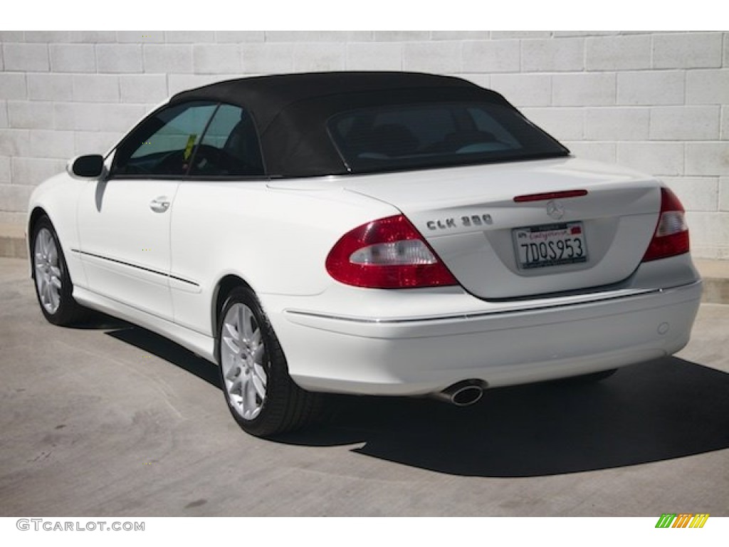 2008 CLK 350 Cabriolet - Arctic White / Stone photo #2