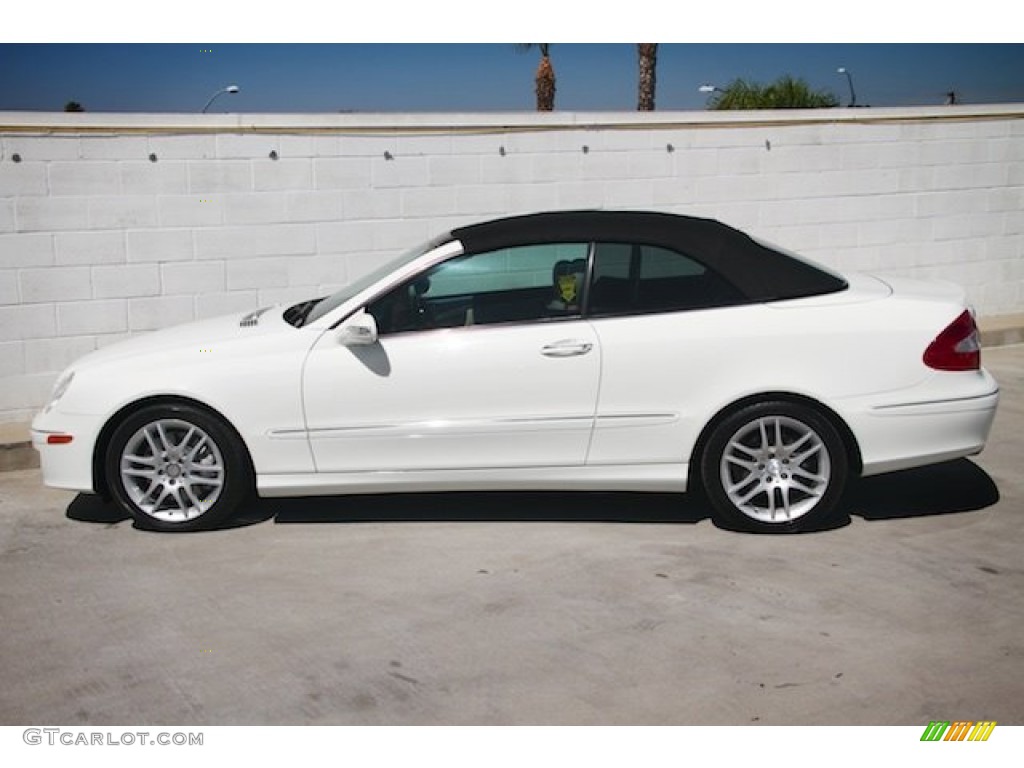 2008 CLK 350 Cabriolet - Arctic White / Stone photo #7