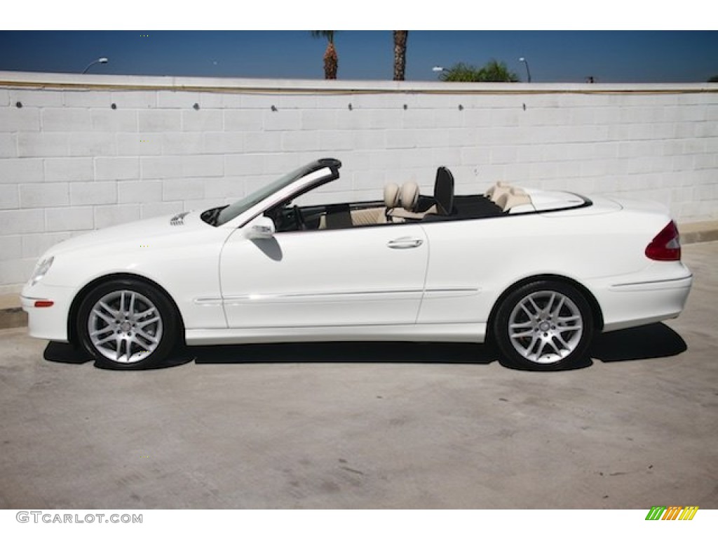 2008 CLK 350 Cabriolet - Arctic White / Stone photo #8