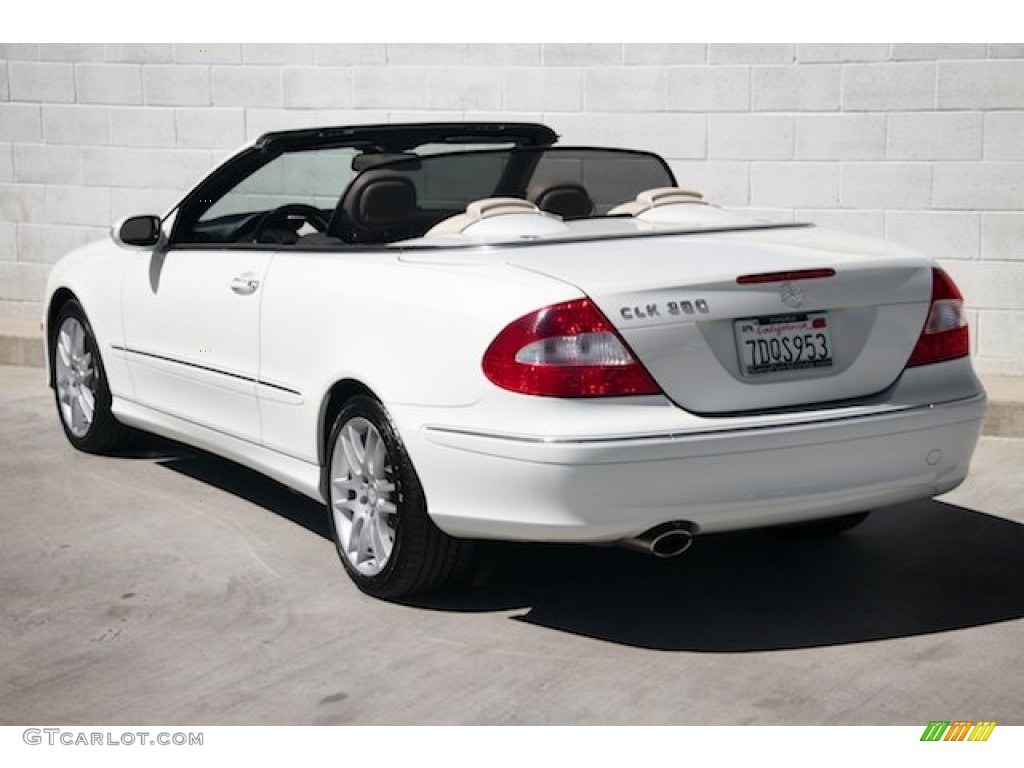 2008 CLK 350 Cabriolet - Arctic White / Stone photo #9