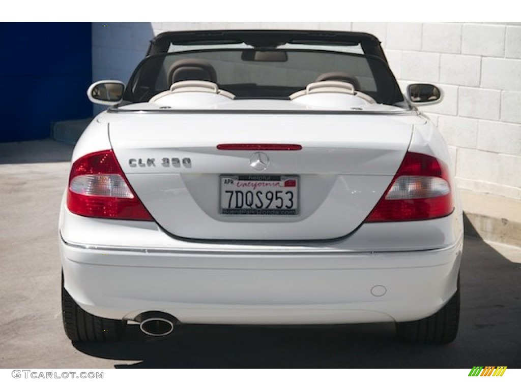 2008 CLK 350 Cabriolet - Arctic White / Stone photo #10