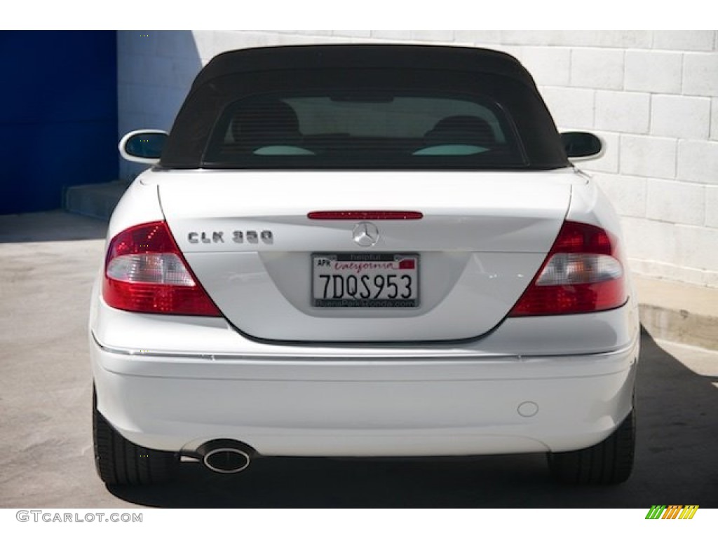 2008 CLK 350 Cabriolet - Arctic White / Stone photo #11