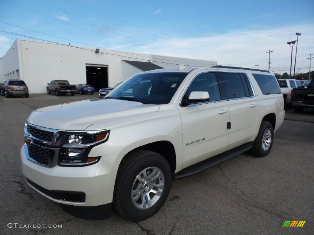 2015 Suburban LT 4WD - White Diamond Tricoat / Jet Black photo #1