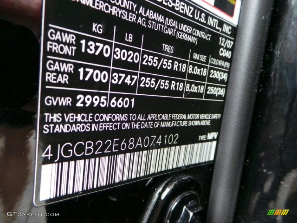 2008 R 320 CDI 4Matic - Black / Macadamia photo #72