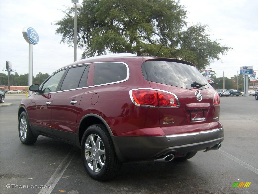 2008 Enclave CXL - Red Jewel / Cashmere/Cocoa photo #5