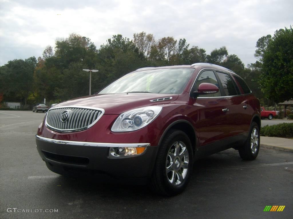 2008 Enclave CXL - Red Jewel / Cashmere/Cocoa photo #7
