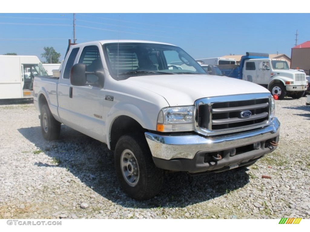 2004 F250 Super Duty XLT SuperCab 4x4 - Oxford White / Medium Flint photo #12