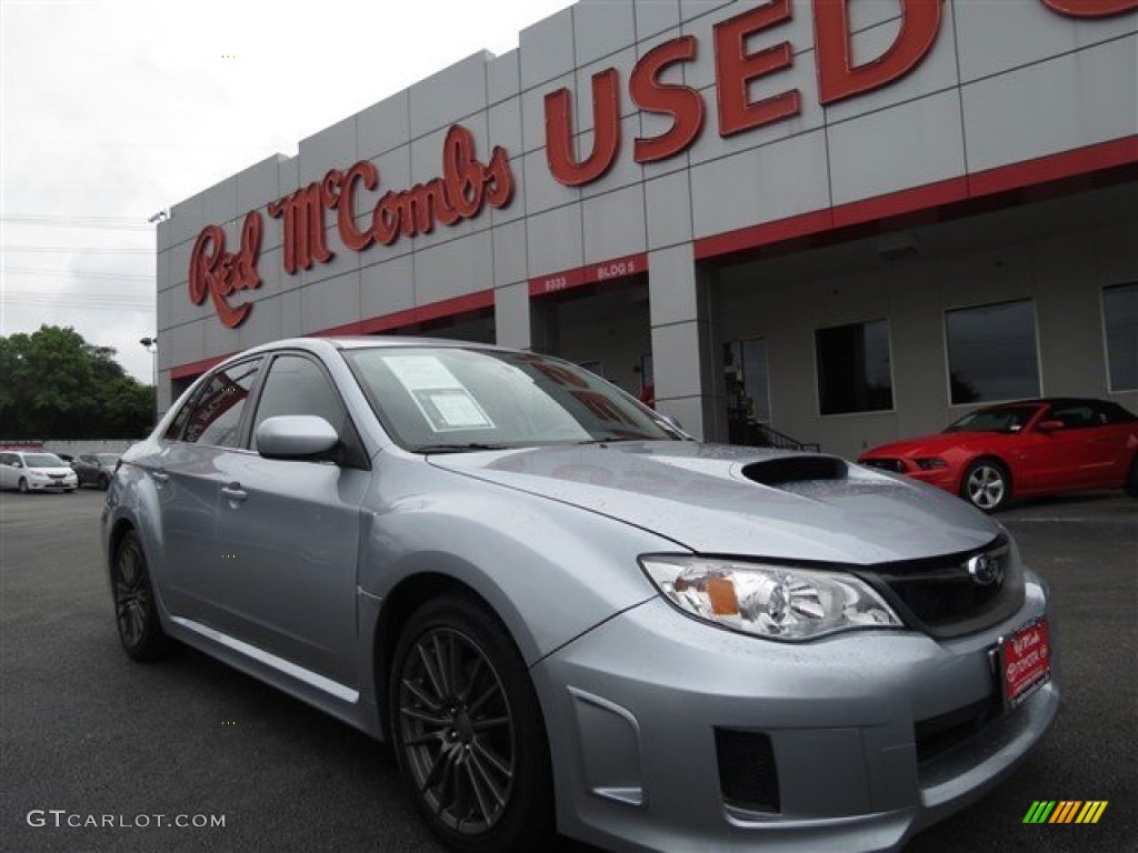 2012 Impreza WRX 4 Door - Ice Silver Metallic / WRX Carbon Black photo #1